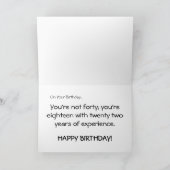 Bis zum Geburtstag 40 Karte (Innenseite)