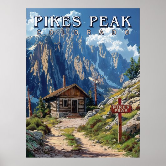 Bis zum Gipfel: Pikes Peak, Colorado Poster (Vorne)