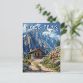 Bis zum Gipfel: Pikes Peak, Colorado Postkarte (Stehend Vorderseite)