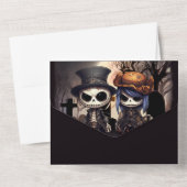 Bis zum gotischen dunklen Spaß der Todesbridal-Ske All In One Einladung (Rückseite)