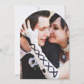 Bis zum gotischen Schwarz-Gold-Foto Hochzeit Einladung (Rückseite)