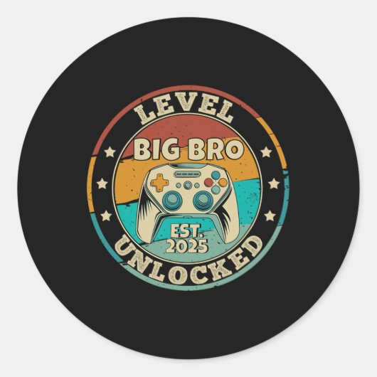 Bis zum Großen Bruder des ungesicherten Auslaufs 2 Runder Aufkleber (Vorderseite)