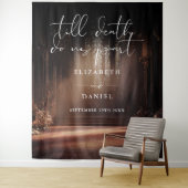 Bis zum Hintergrund des gotischen Hochzeitsszenari Wandteppich (Beispiel)