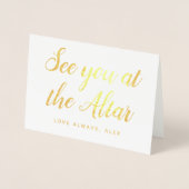 Bis zum Hochzeitsbrief der Altar-Braut Folienkarte (Vorderseite)