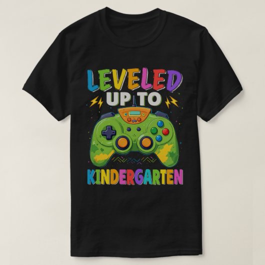 Bis zum Kindergarten-Gamer zurück zur Schule T-Shirt (Design vorne)