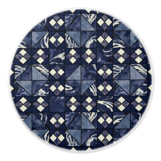 Bis zum Meer (in blau) Keramikknauf