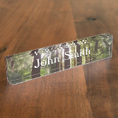 Bis zum Redwoods am Morgen Namensplakette (Seite)