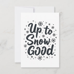 Bis zum Schnee gut lustiger Winter-Schneeflocke We Dankeskarte