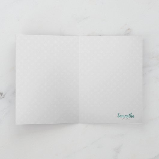 Bis zum Schnee gut - Snowman in Hut und Scarf Karte (Innenseite)