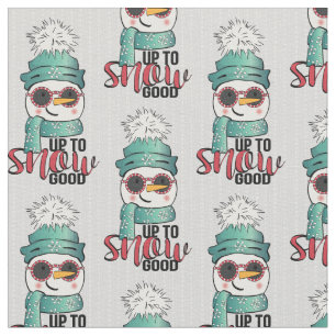 Bis zum Schnee gut - Snowman in Hut und Scarf Stoff