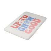 Bis zum Schnee gut - Spaß Winter Design Badematte (Schrägansicht)