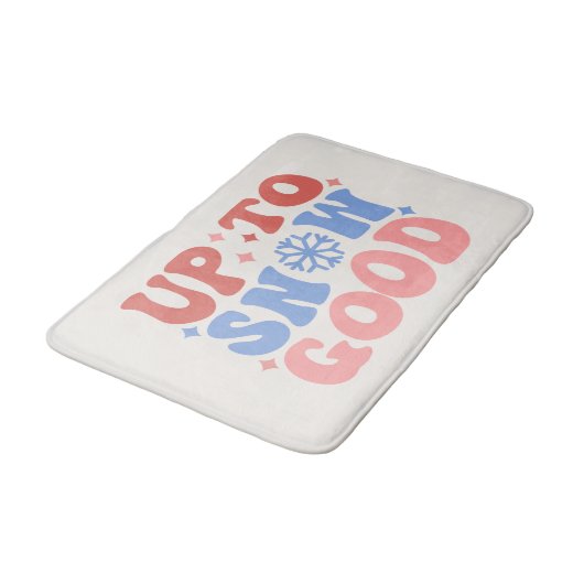 Bis zum Schnee gut - Spaß Winter Design Badematte (Schrägansicht)