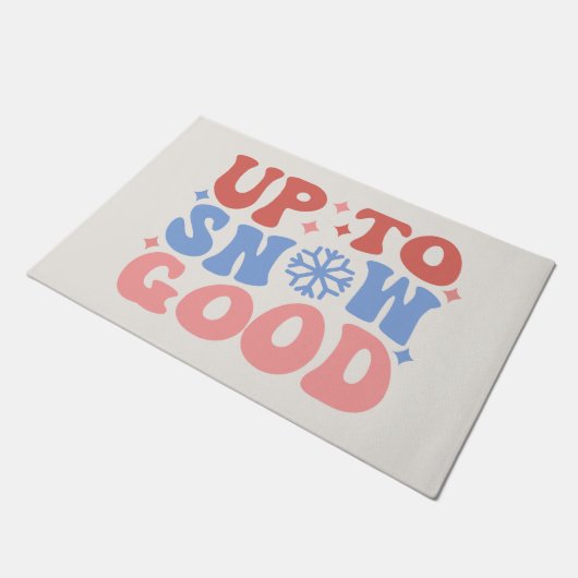 Bis zum Schnee gut - Spaß Winter Design Fußmatte (Schrägansicht)