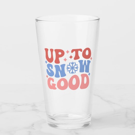 Bis zum Schnee gut - Spaß Winter Design Glas (Vorderseite)