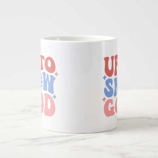 Bis zum Schnee gut - Spaß Winter Design Jumbo-Tasse (Vorderseite)