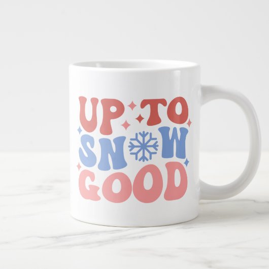 Bis zum Schnee gut - Spaß Winter Design Jumbo-Tasse (Rechts)