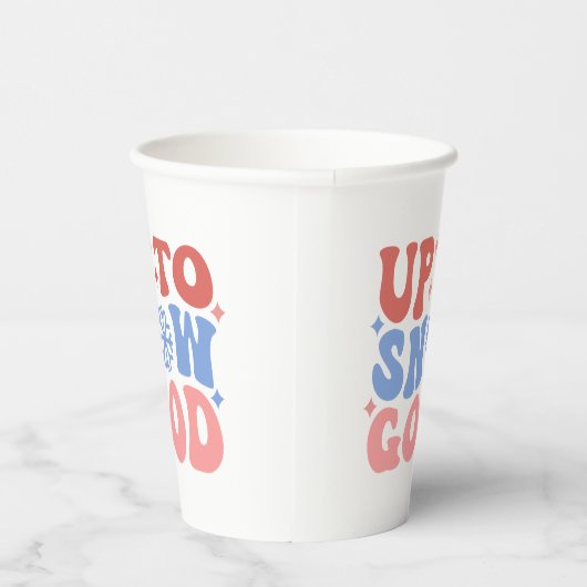 Bis zum Schnee gut - Spaß Winter Design Pappbecher (Rechts)