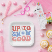 Bis zum Schnee gut - Spaß Winter Design Pappteller (Party)