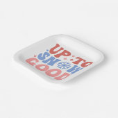 Bis zum Schnee gut - Spaß Winter Design Pappteller (Gewinkelt)