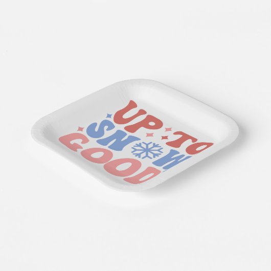 Bis zum Schnee gut - Spaß Winter Design Pappteller (Gewinkelt)