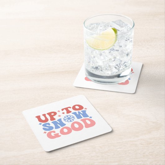 Bis zum Schnee gut - Spaß Winter Design Rechteckiger Pappuntersetzer (Vor Ort)