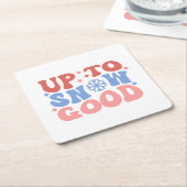 Bis zum Schnee gut - Spaß Winter Design Rechteckiger Pappuntersetzer (angewinkelt)