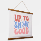 Bis zum Schnee gut - Spaß Winter Design Wandteppich Mit Holzrahmen (Gewinkelt)