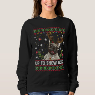 Bis zum Schnee gut weißer Bulldog Hund Ugly Chr Sweatshirt