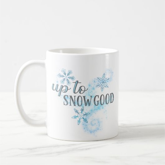 Bis zum Schnee gute Funny Winter Holiday Typografi Kaffeetasse (Links)