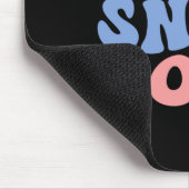 Bis zum Schnee gute lustige Wintergestaltung Mousepad (Ecke)