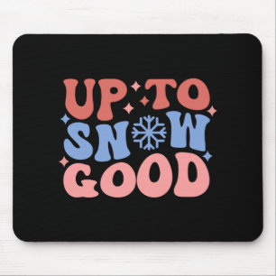 Bis zum Schnee gute lustige Wintergestaltung  Mousepad