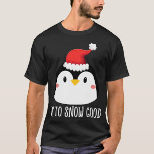Bis zum Schnee gute Pinguin Gesicht Santa Niedlich T-Shirt