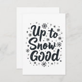 Bis zum Schnee Gute Sonne Winter Schneeflocken Wei Dankeskarte (Vorne/Hinten)