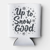 Bis zum Schnee Gute Sonne Winter Schneeflocken Wei Dosenkühler (Vorderseite)
