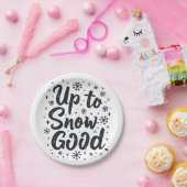 Bis zum Schnee Gute Sonne Winter Schneeflocken Wei Pappteller (Party)