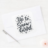 Bis zum Schnee Gute Sonne Winter Schneeflocken Wei Quadratischer Aufkleber (Umschlag)