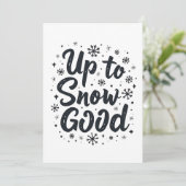 Bis zum Schnee Gute Sonne Winter Schneeflocken Wei Save The Date (Stehend Vorderseite)