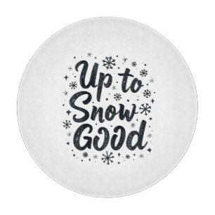 Bis zum Schnee Gute Sonne Winter Schneeflocken Wei Schneidebrett