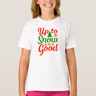 Bis zum Schnee Gute Weihnachten Rotes Grün T-Shirt