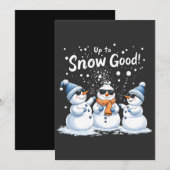 Bis zum Schnee Gute Weihnachten Schneemanns Dankeskarte (Vorne/Hinten)