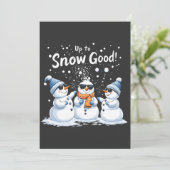 Bis zum Schnee Gute Weihnachten Schneemanns Einladung (Stehend Vorderseite)