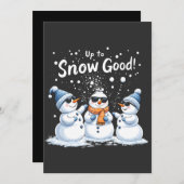 Bis zum Schnee Gute Weihnachten Schneemanns Einladung (Vorne/Hinten)