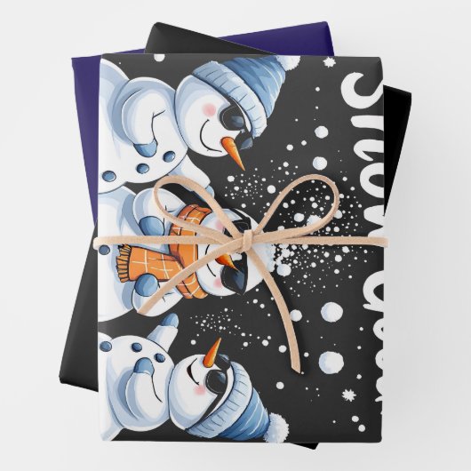 Bis zum Schnee Gute Weihnachten Schneemanns Geschenkpapier Set (Beispiel)
