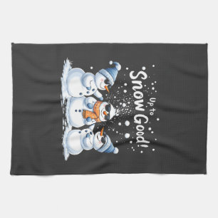 Bis zum Schnee Gute Weihnachten Schneemanns Geschirrtuch