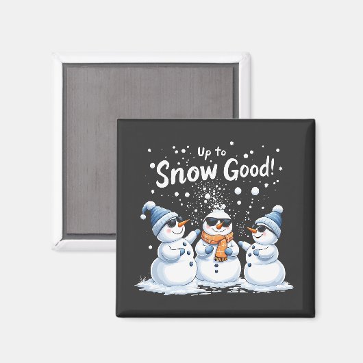 Bis zum Schnee Gute Weihnachten Schneemanns Magnet (Vorderseite/Rückseite)
