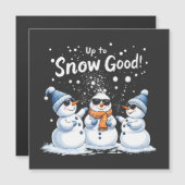 Bis zum Schnee Gute Weihnachten Schneemanns Magnetkarte (Vorne/Hinten)