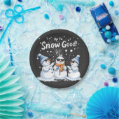 Bis zum Schnee Gute Weihnachten Schneemanns Pappteller (Party)