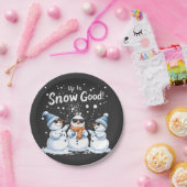 Bis zum Schnee Gute Weihnachten Schneemanns Pappteller (Party)