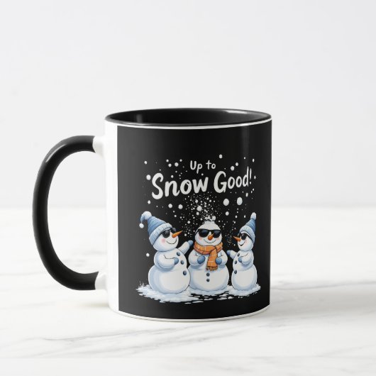 Bis zum Schnee Gute Weihnachten Schneemanns Tasse (Links)