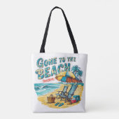 Bis zum Strand gegangen Tasche (Rückseite)
